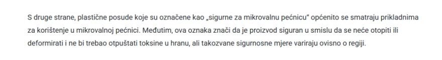 screenshot dijela teksta