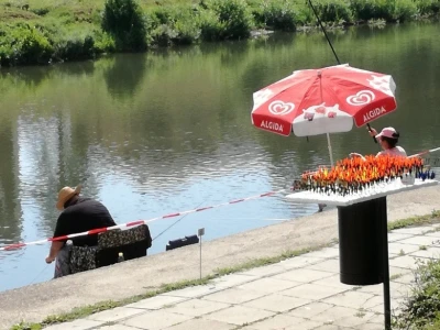 Ulov ribe udicom na plovak na Fojnici