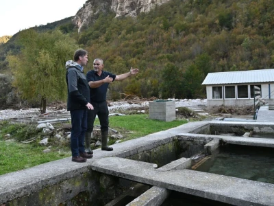 Uništena riblja farmu u poplavljenom području Jablanice