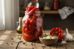 Priprema pečene paprike sa češnjakom!