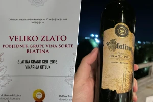 Šampionska titula za Blatinu Grand Cru, berba 2016., Vinarije Čitluk